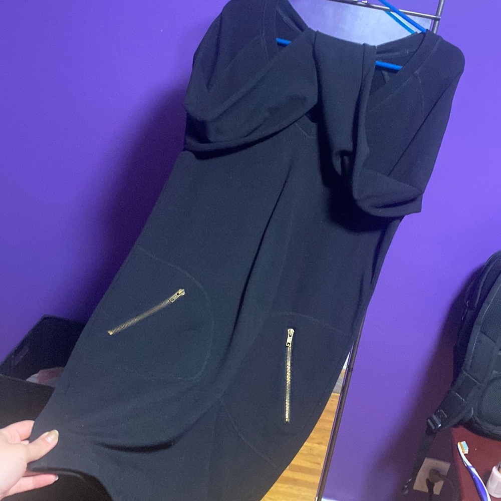 Black dress knee length